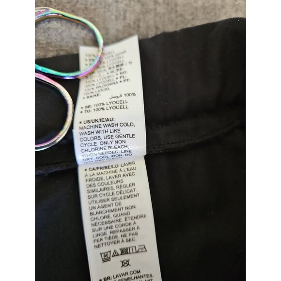 Terea By Andrea Pitter Wide Leg Pants Womens XXL Black Zip Office Career Dressy - Picture 9 of 16